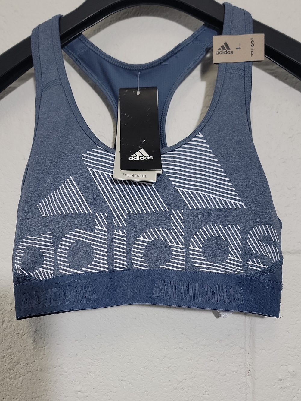adidas Blue Women's Performance Racerback Bikini Top